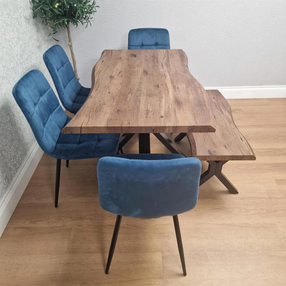 Texas 140 + 4 Blue Rocco + bench - Grey – image 3