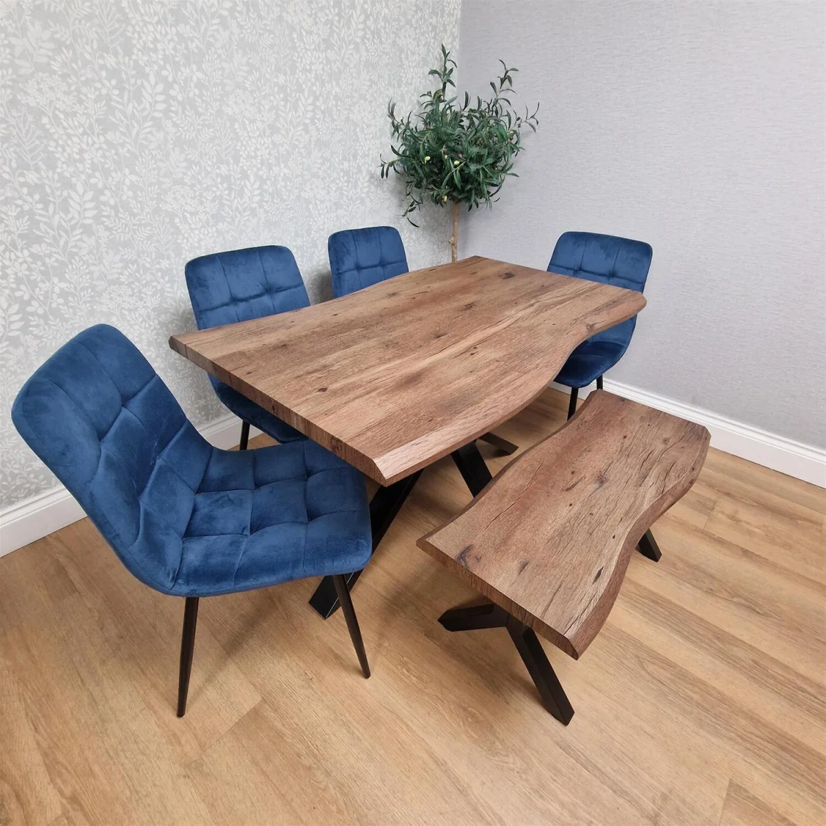 Texas 140 + 4 Blue Rocco + bench - Grey – image 1