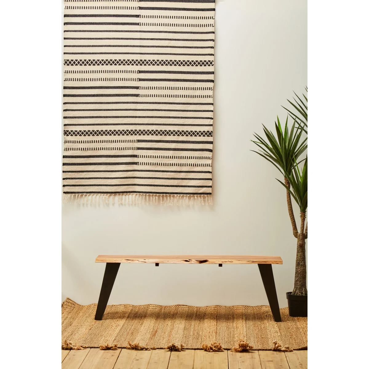 Surax Acacia Wood with Live Edge Bench - Brown – image 3