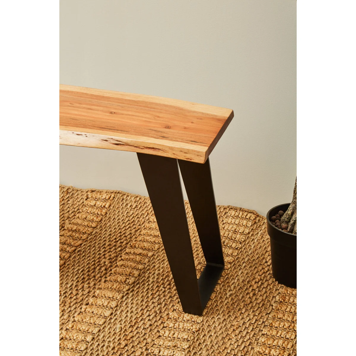 Surax Acacia Wood with Live Edge Bench - Brown – image 4