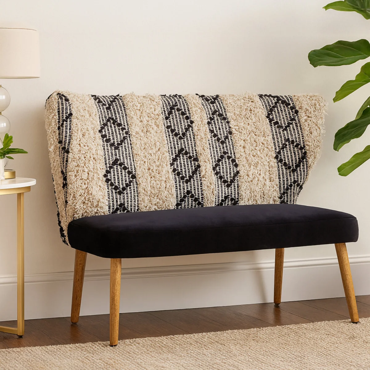 Cefena Moroccan Bench - Black – image 2