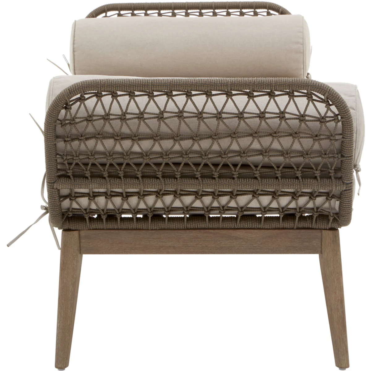 Opus Rope Woven Longue Bench with Cushions - Cream – image 2