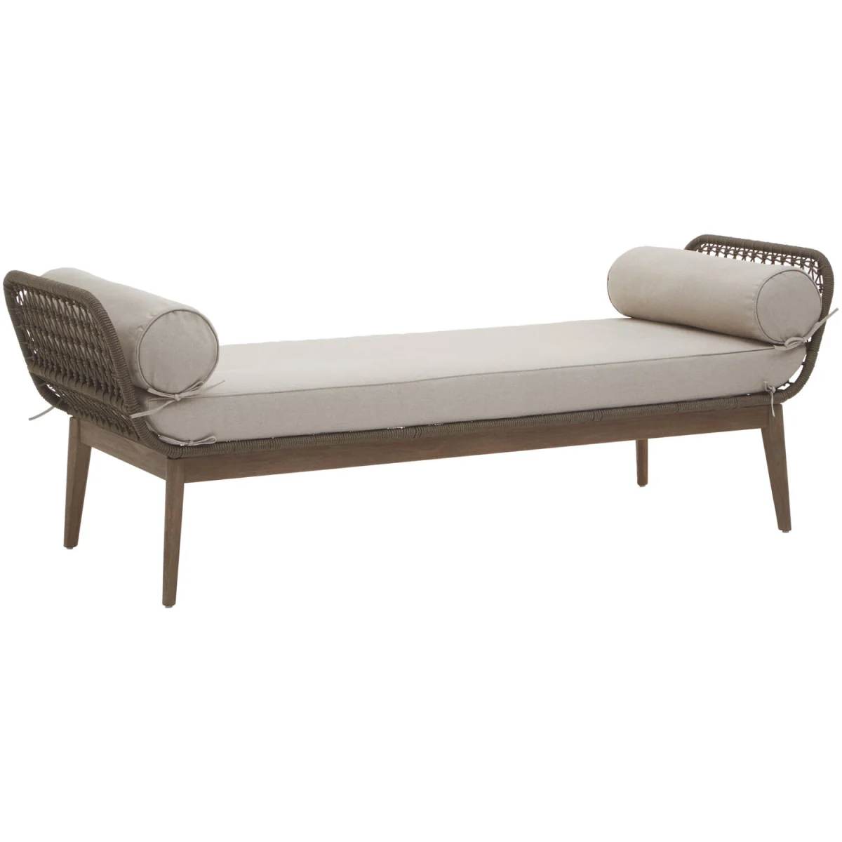 Opus Rope Woven Longue Bench with Cushions - Cream – image 4
