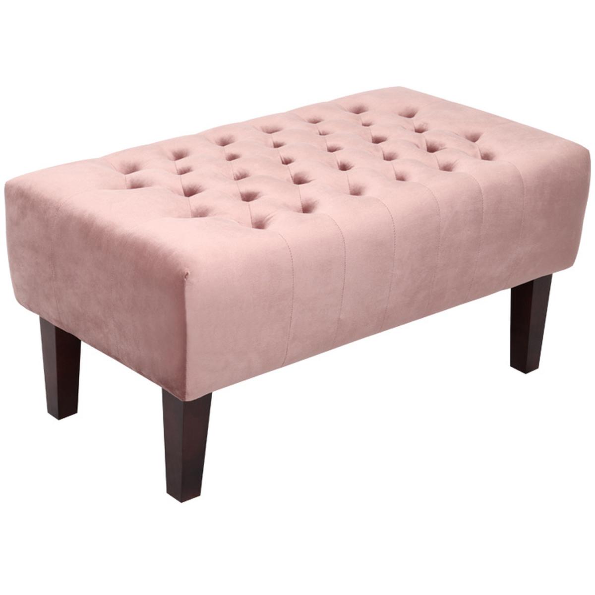Crushed Velvet Chesterfield Buttoned Footstool Bench - Ice Grey – image 16