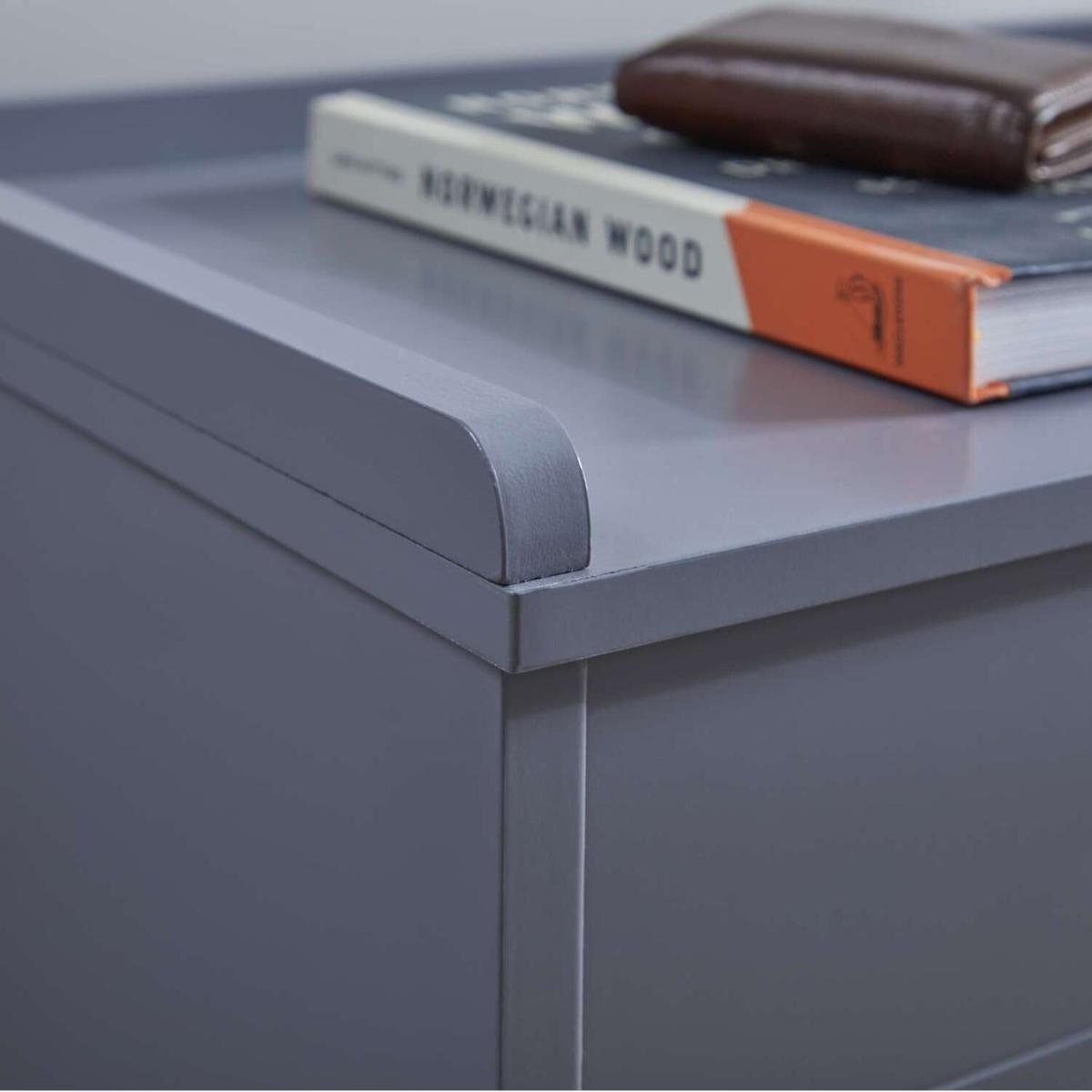 Hallway Storage Ottoman Bench with Felt Baskets in Grey - Grey – image 3