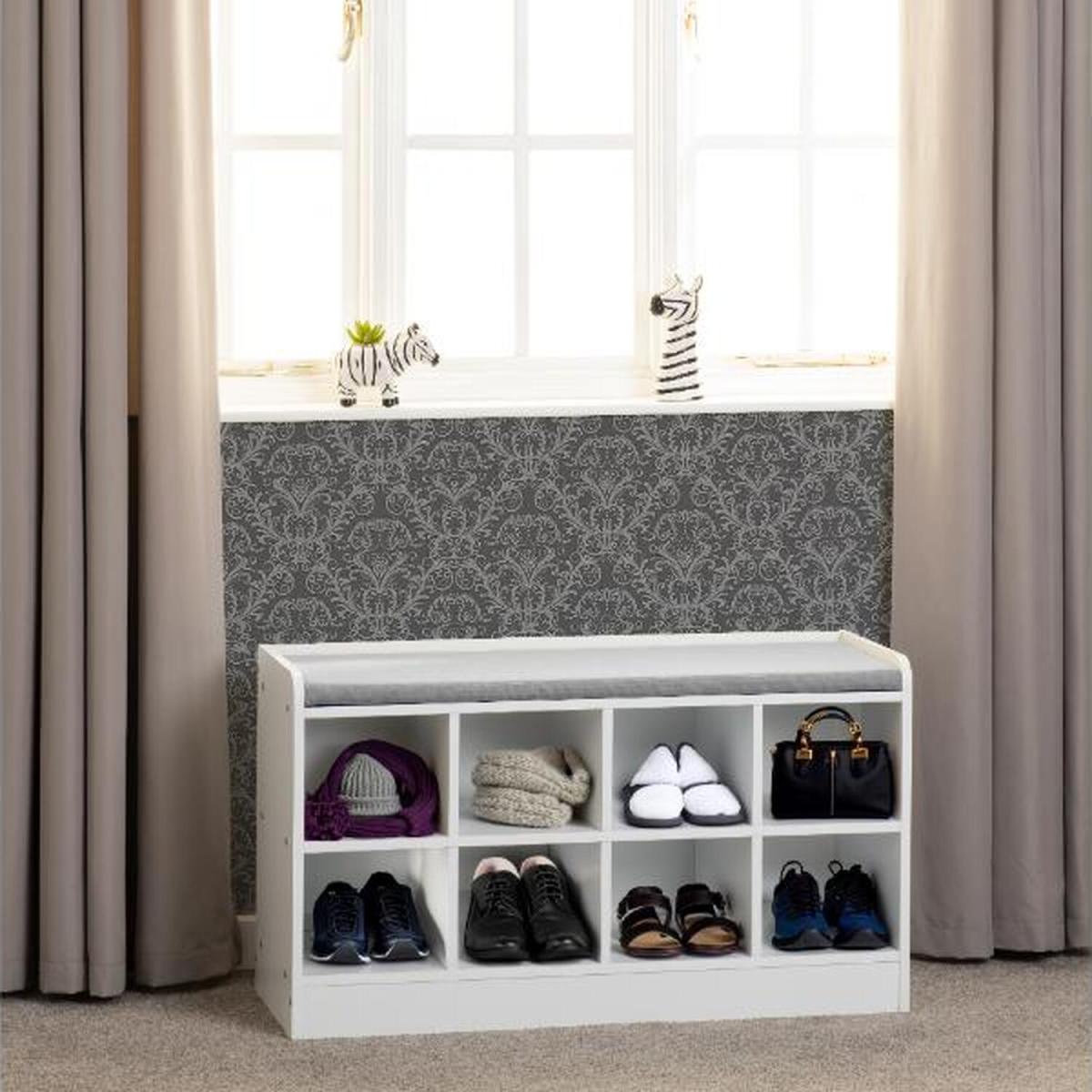 Portland Shoe Bench - White