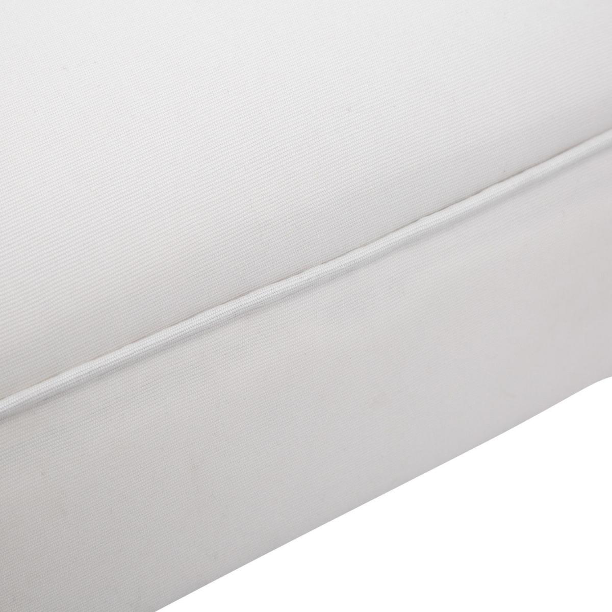 Elegant Flannelette Bench With Wood Legs Padding - White – image 9
