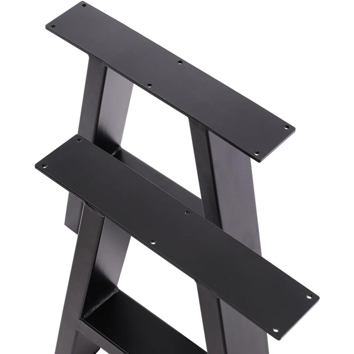 Industrial Robust Iron Legs Bench Frame(Set of 2) - Black / 6.3kg – image 3