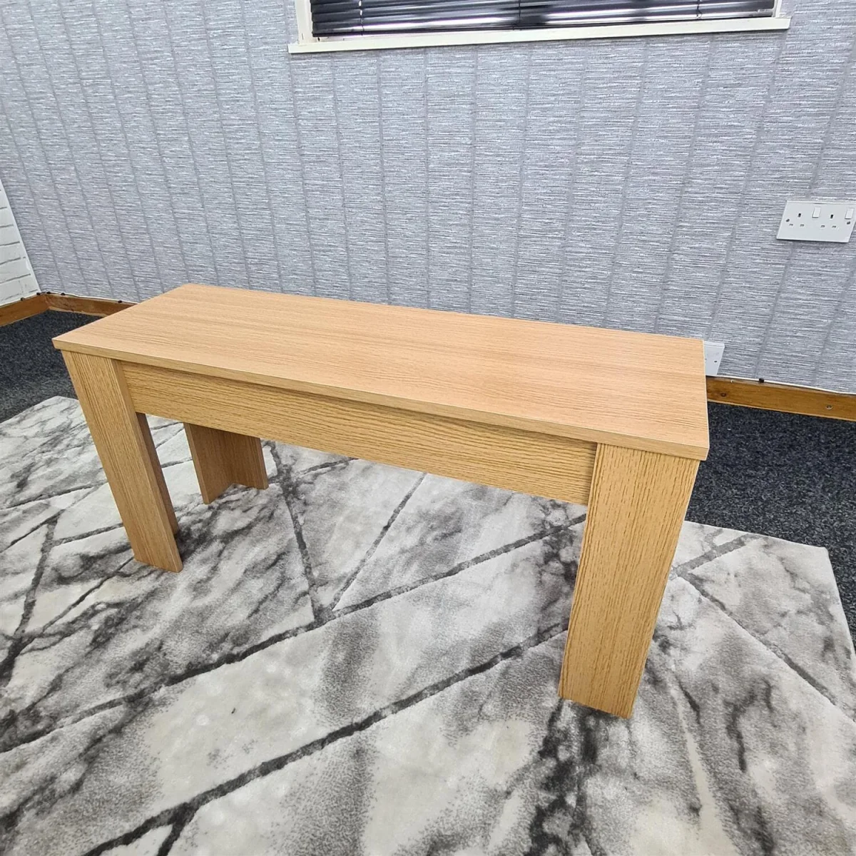 KOSY KOALA 2 Set Modern Light Wood-Effect Dining Benches for Home Kitchen Hallwy - Brown – image 3