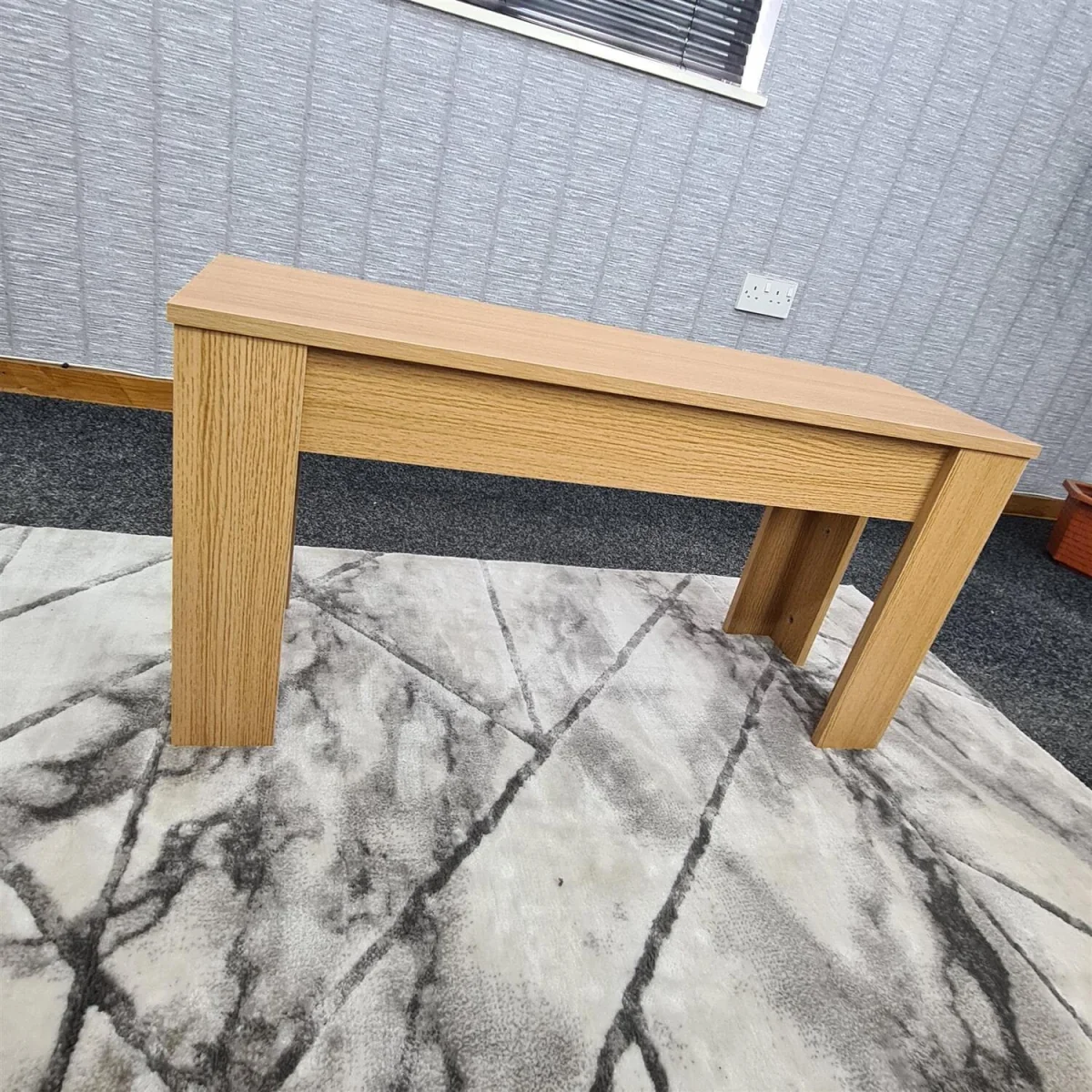 KOSY KOALA 2 Set Modern Light Wood-Effect Dining Benches for Home Kitchen Hallwy - Brown – image 4