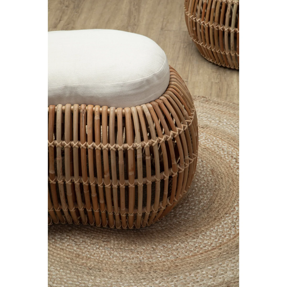 Manado Natural Rattan Bench - Natural, Cream – image 2