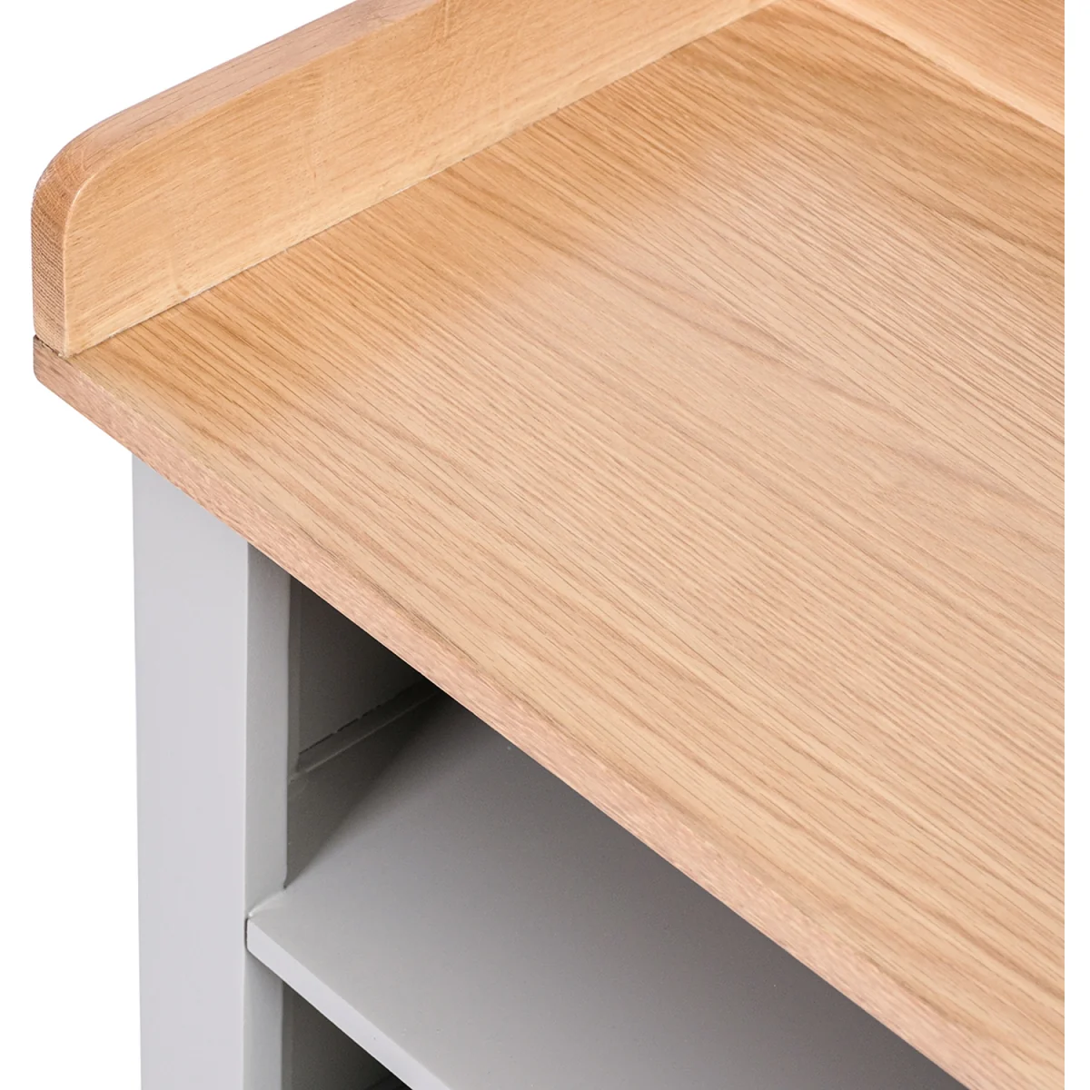 Charnwood Hallway Bench with Open Shoe Tidy - Grey, Brown – image 5