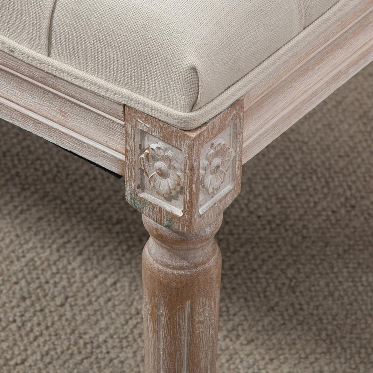Tufted Upholstered Accent Bench - Beige – image 7