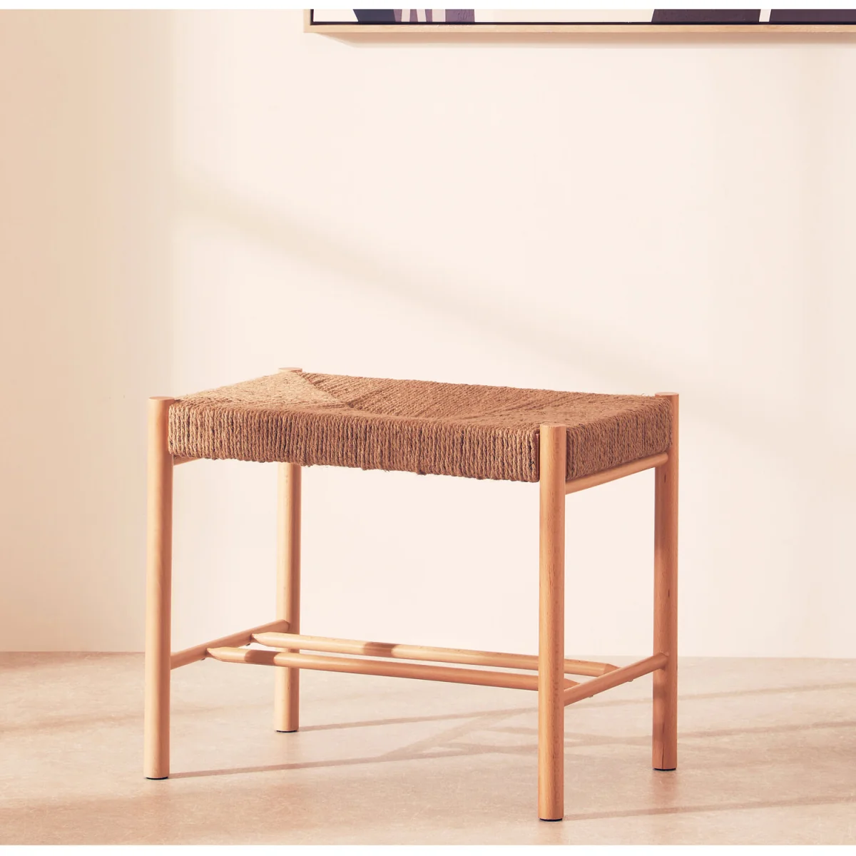 Bandar Natural Rope Weave Small Bench - Brown – image 3