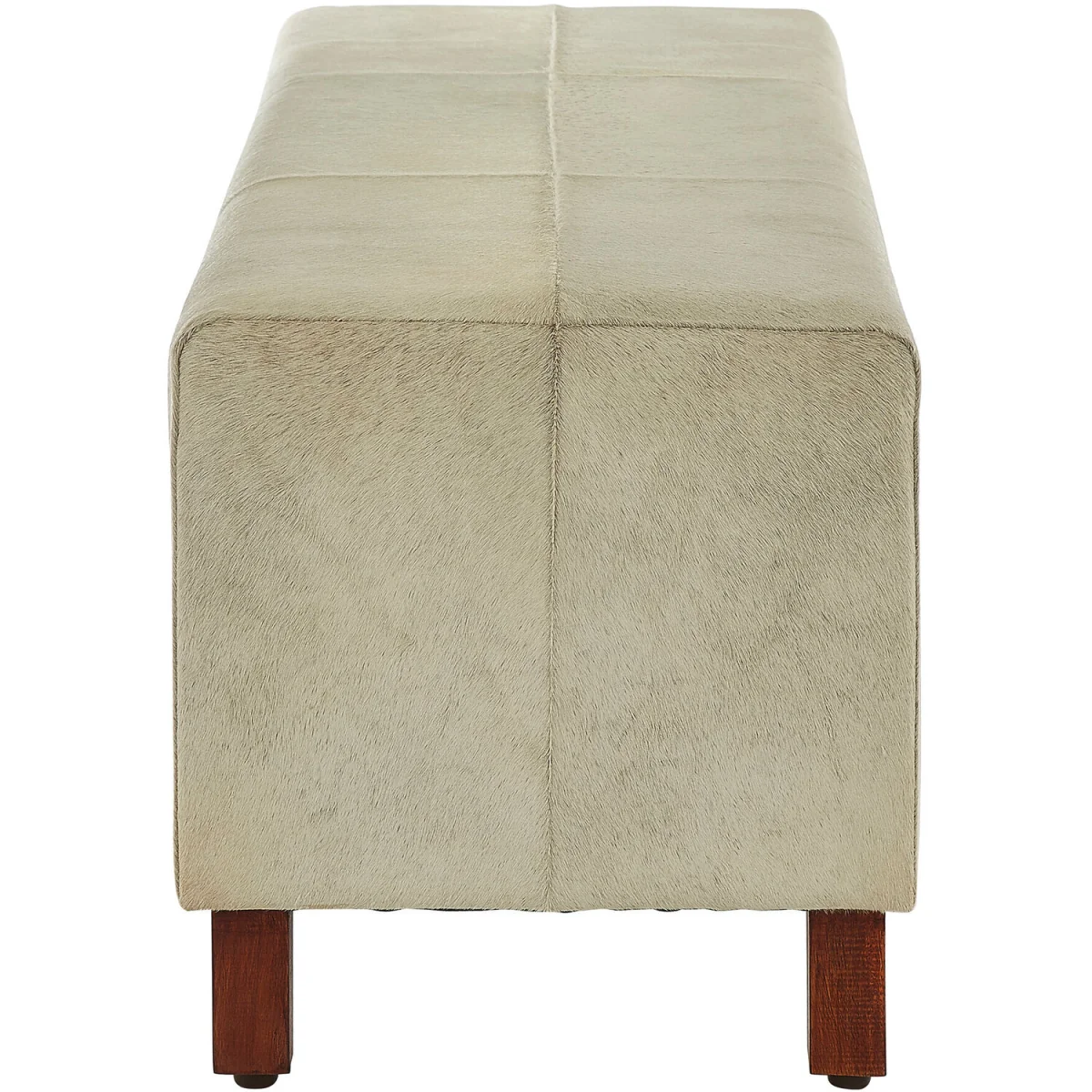 Kensington Townhouse Natural Hair On Leather Bench - Brown – image 2