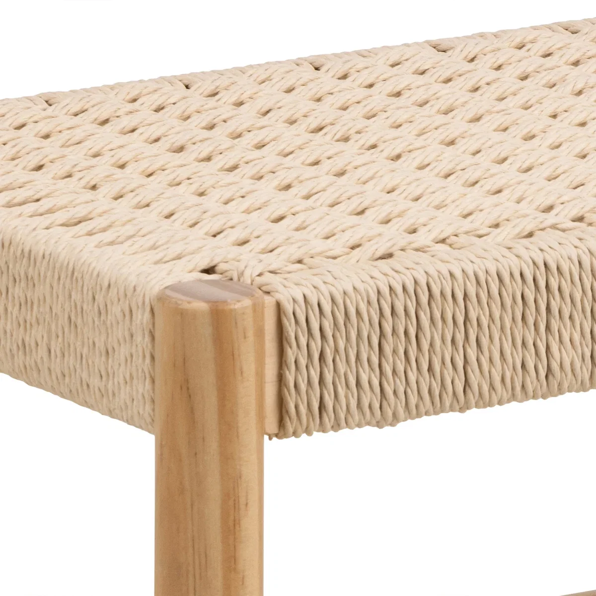 Alvin Weaved Bench in Off White - Off White – image 2