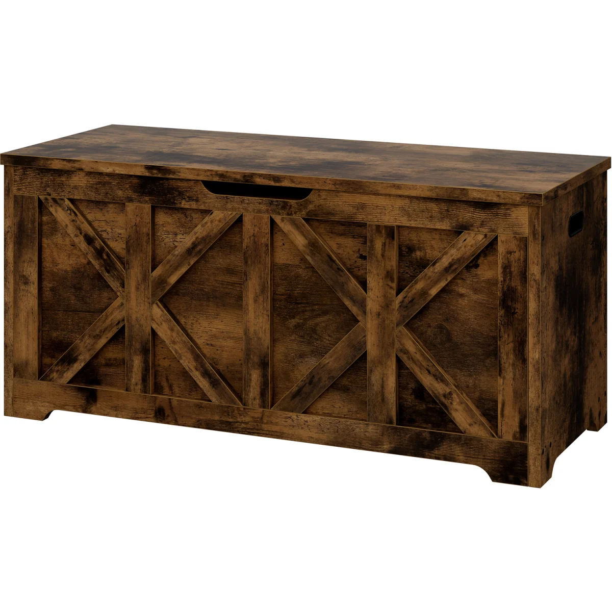 Yaheetech Wooden Storage Bench for Hallway Bedroom - Rustic Brown – image 11