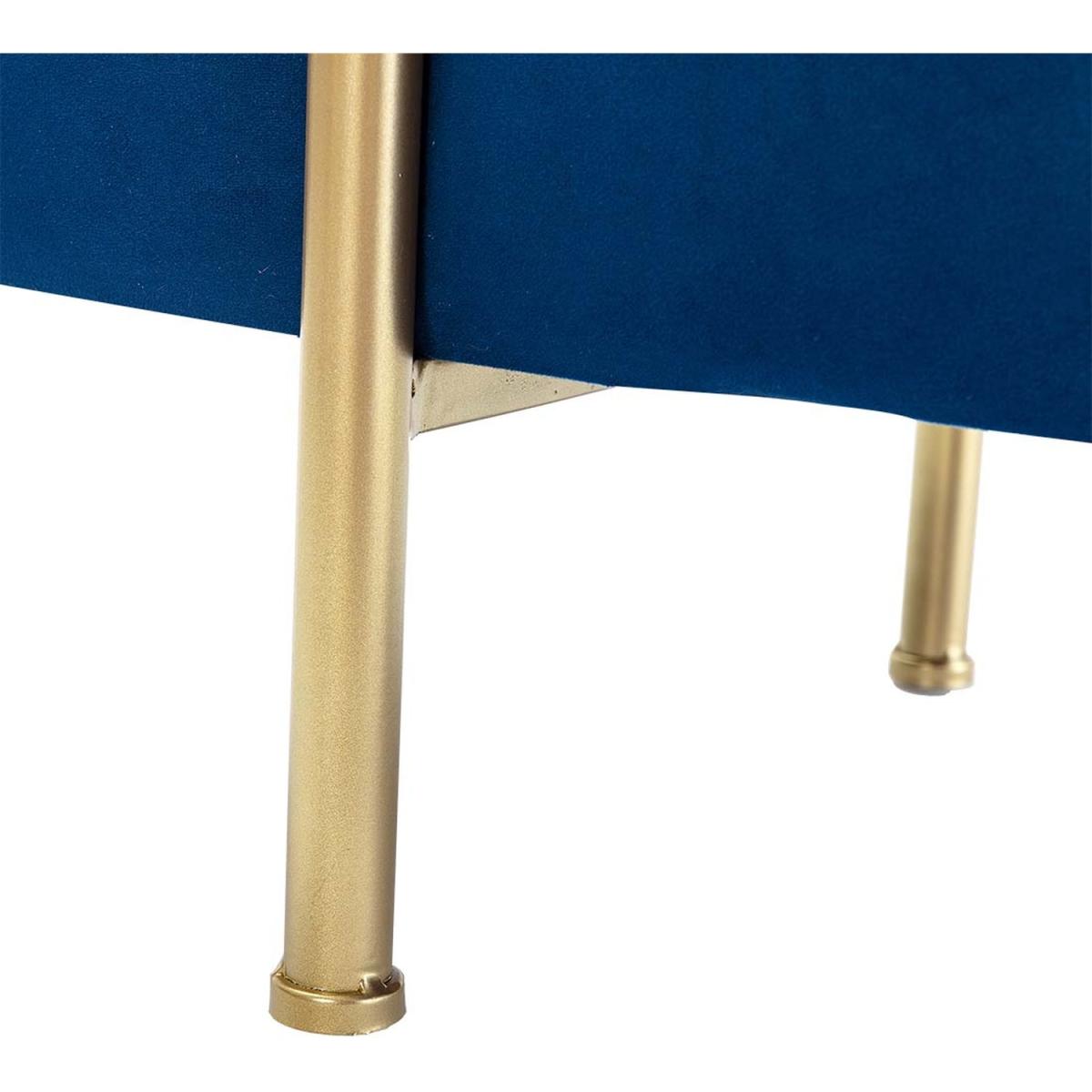 Marta Velvet Storage Ottoman Bench - Blue – image 4