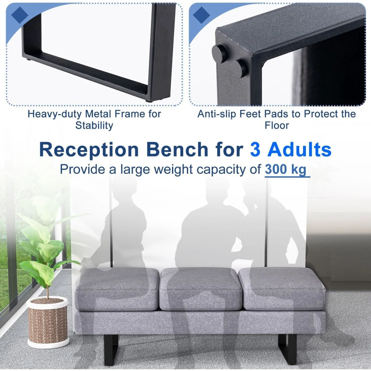 Upholstered Reception Bench – image 5