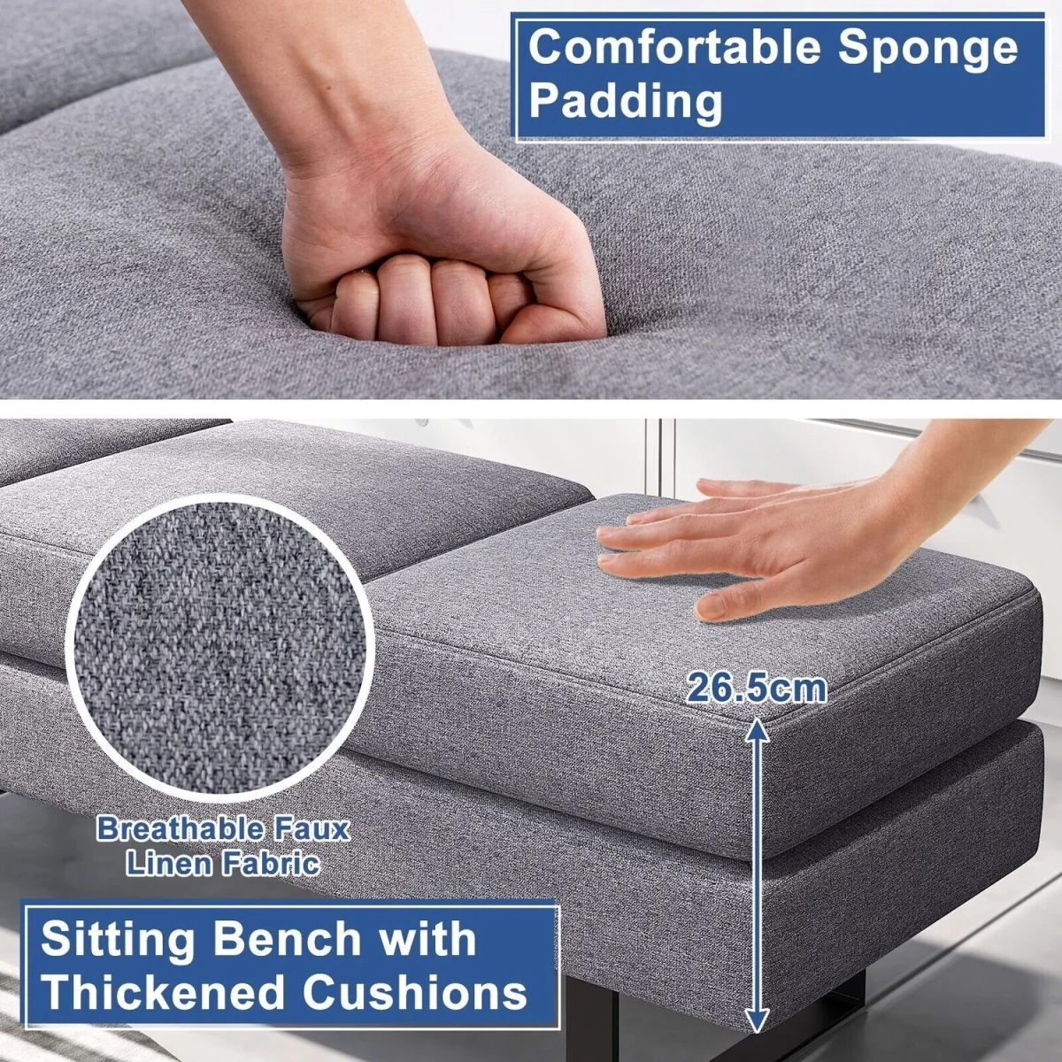 Upholstered Reception Bench – image 6
