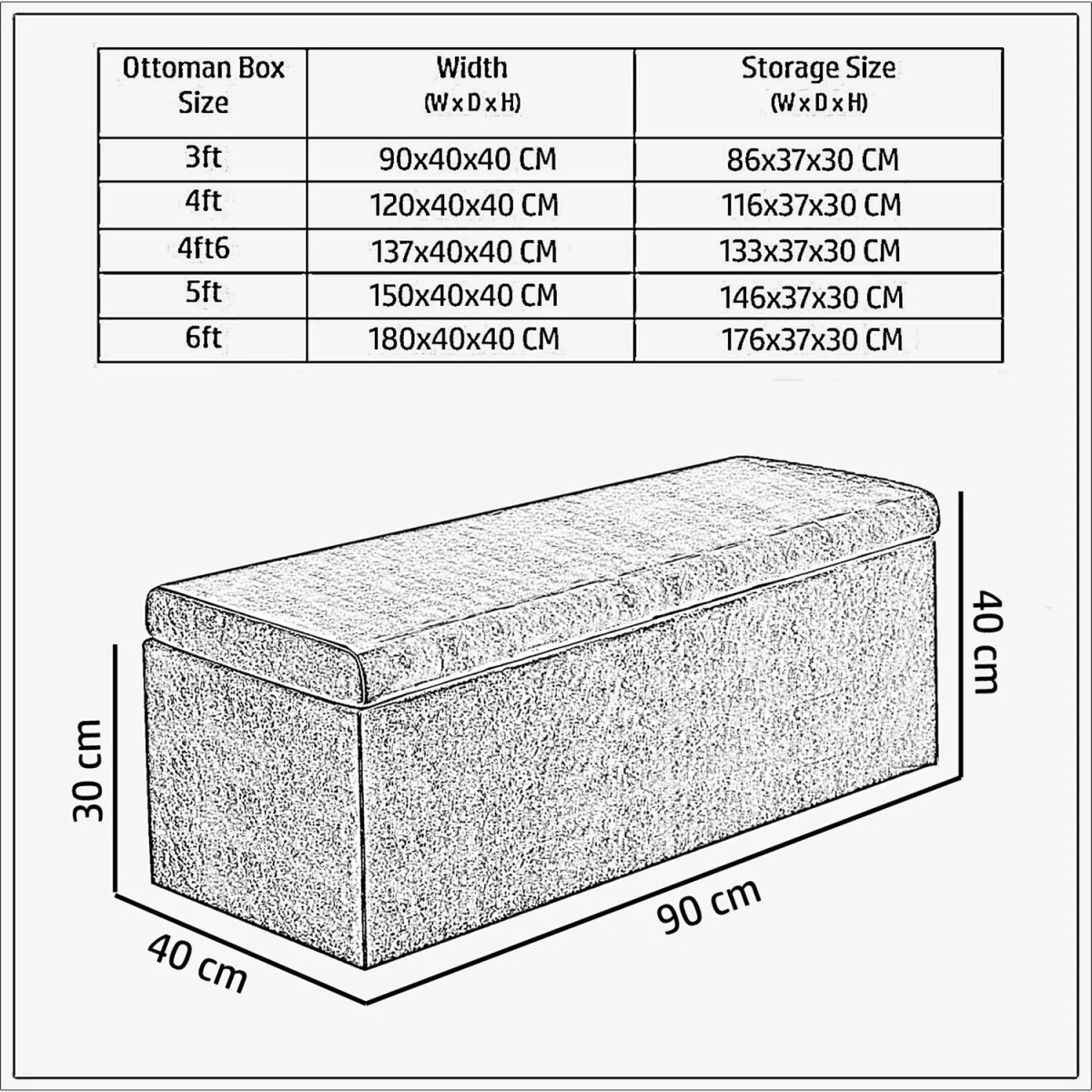 Large Plain Safar Storage Ottoman Box, Plush Velvet Upholstered Deep Storage End of Bed Bench - Pink Plush Velvet – image 3