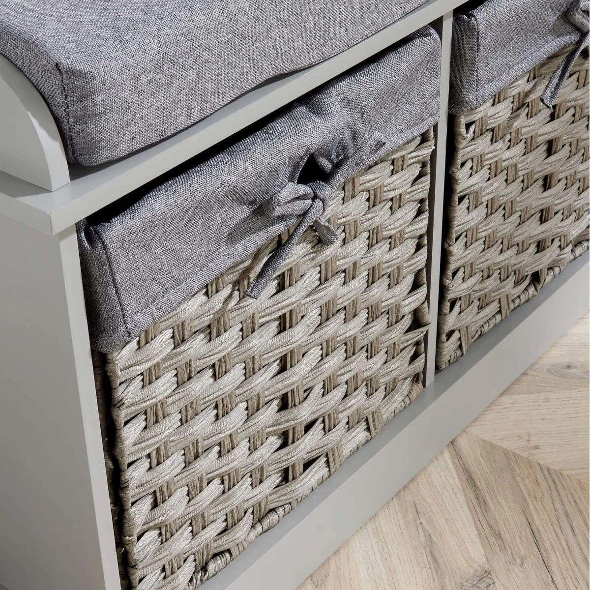 Malibu 2 Drawer Storage Bench - Grey – image 7