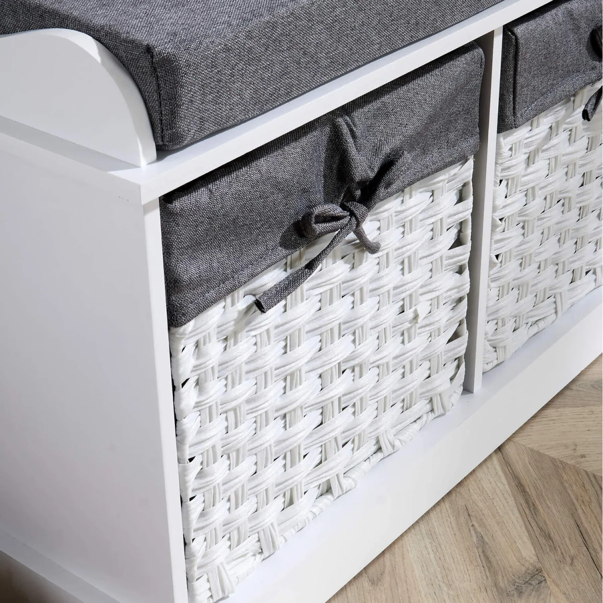 Malibu 2 Drawer Storage Bench - White – image 7