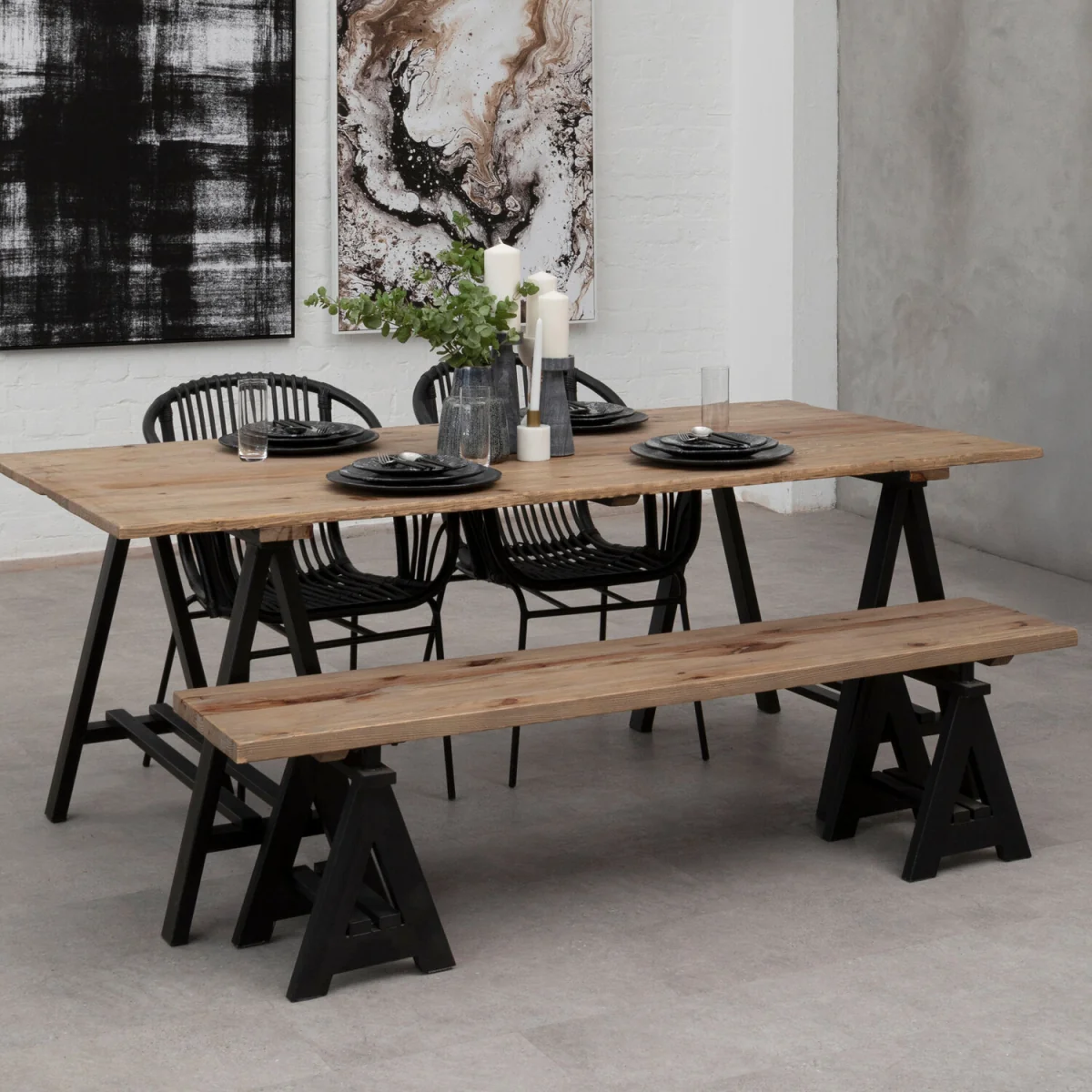 Hampstead Pine Wood Bench - Natural – image 2