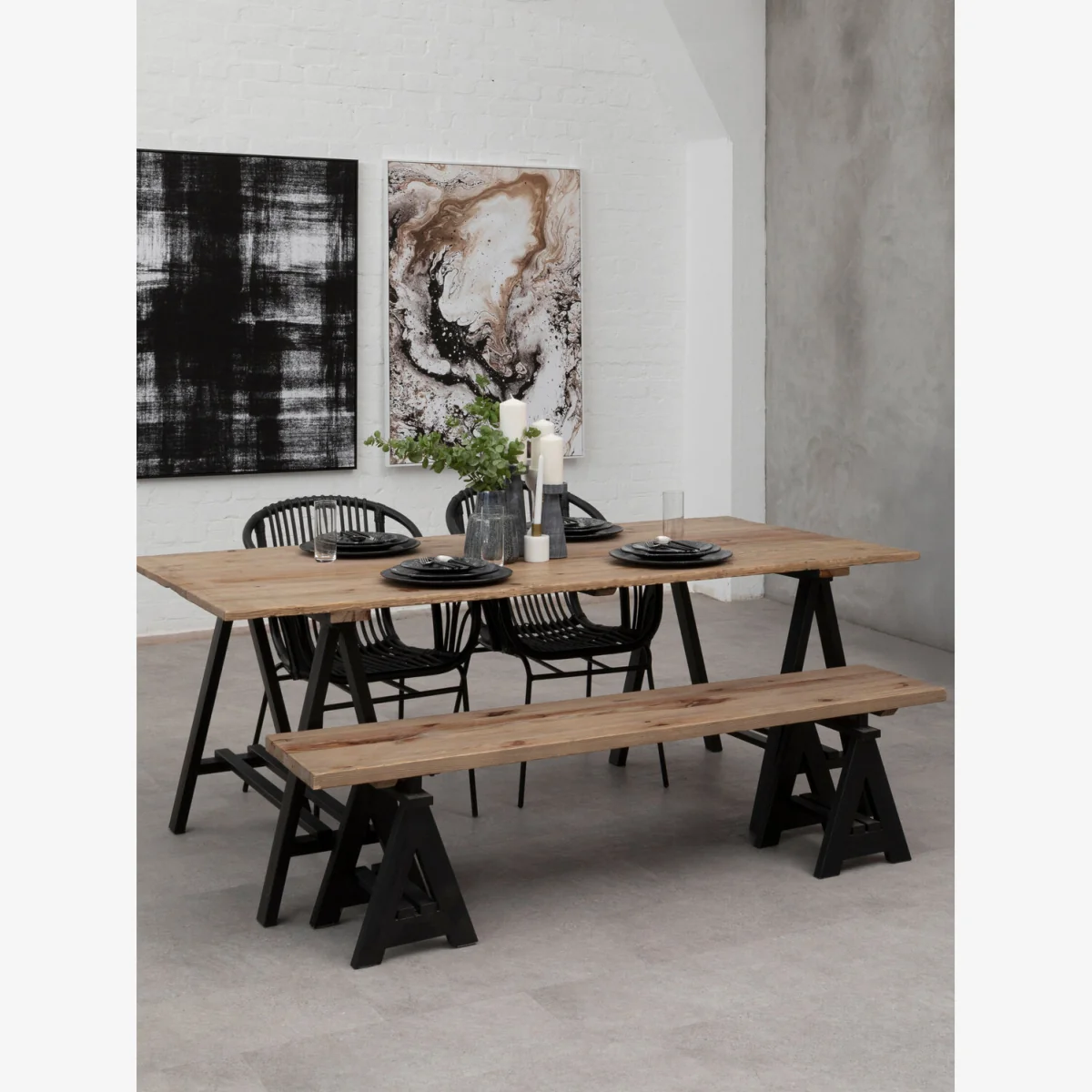 Hampstead Pine Wood Bench - Natural – image 1