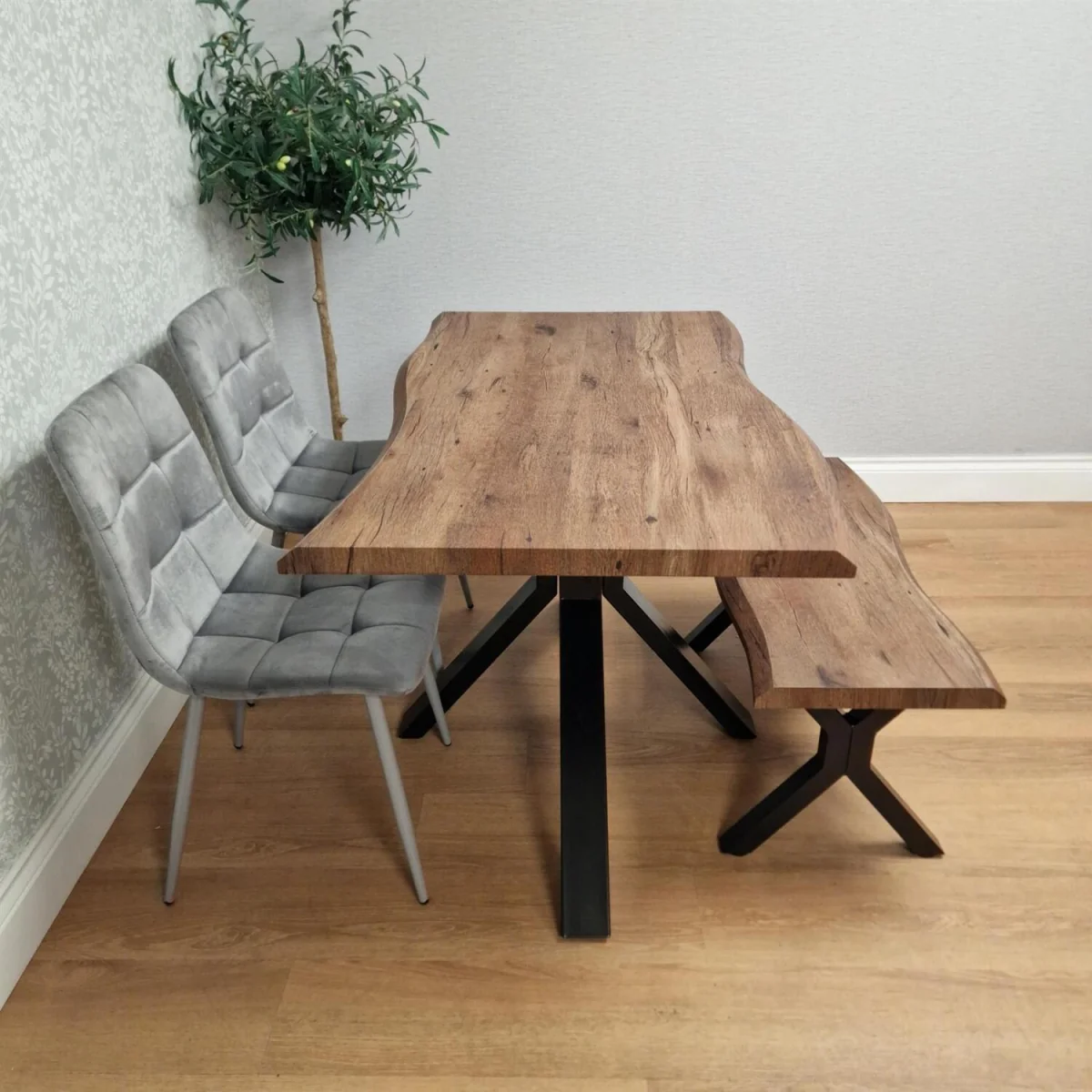 Texas 140 + 2 Grey Rocco + 1 Bench - Grey – image 3