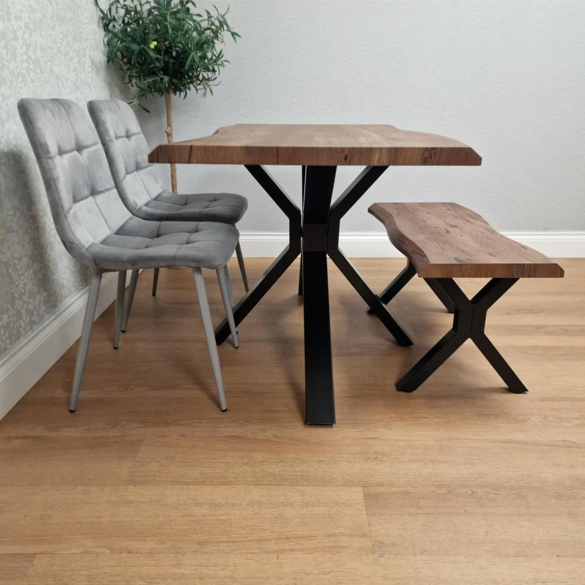 Texas 140 + 2 Grey Rocco + 1 Bench - Grey – image 4