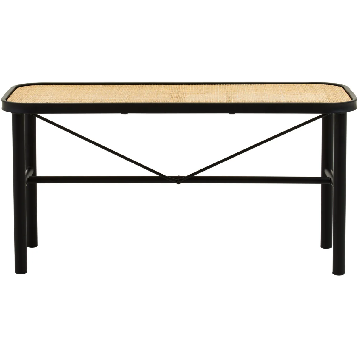 Depok Metal and Rattan Bench - Black – image 4