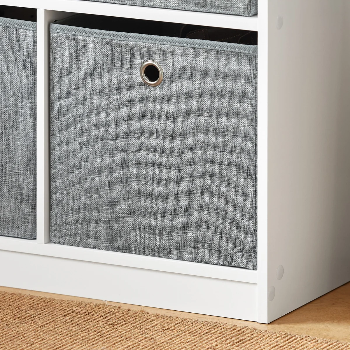 SoBuy 2 Baskets Hallway Bedroom Storage Bench - Grey – image 9