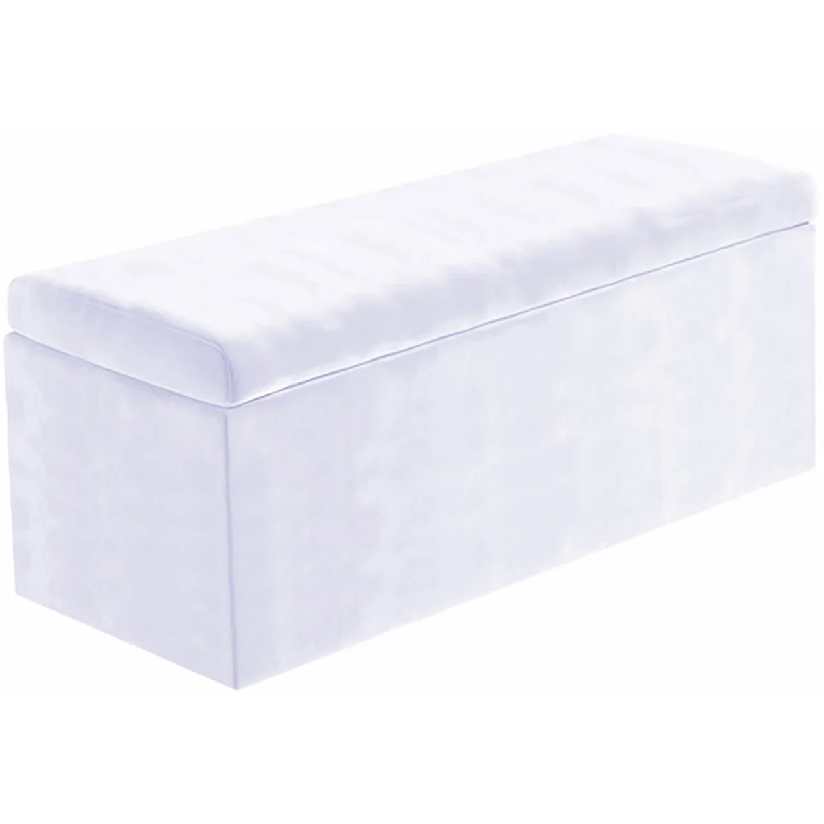 Large Plain Safar Storage Ottoman Box, Plush Velvet Upholstered Deep Storage End of Bed Bench - Teal Plush Velvet – image 29