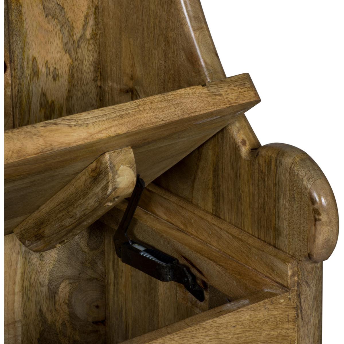 Granary Royale Monk Mango Wood Bench - Brown – image 4