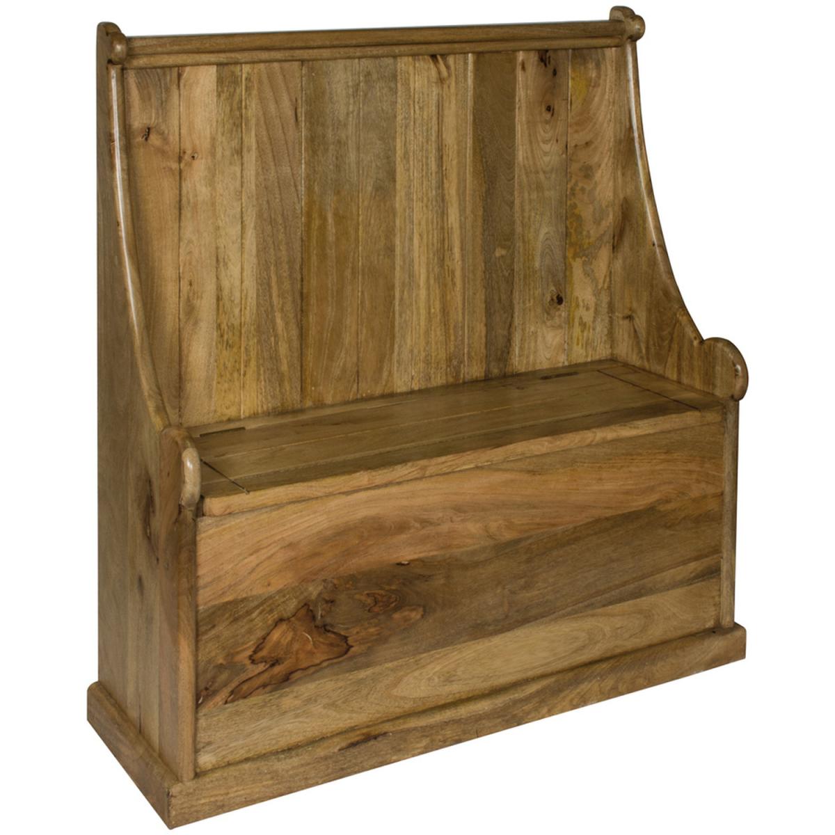 Granary Royale Monk Mango Wood Bench - Brown – image 5