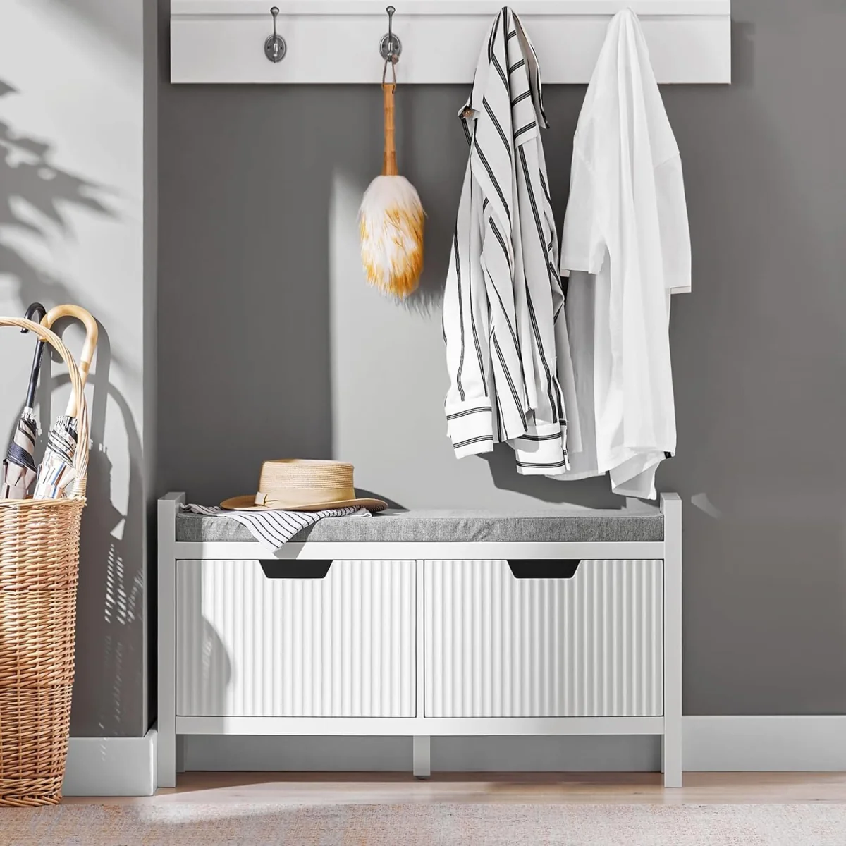 Benon Storage Bench - White – image 2