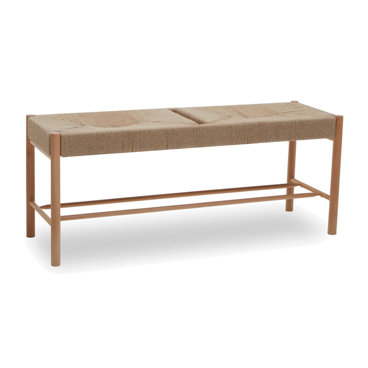 Bandar Natural Rope and Beechwood Bench - Brown – image 1