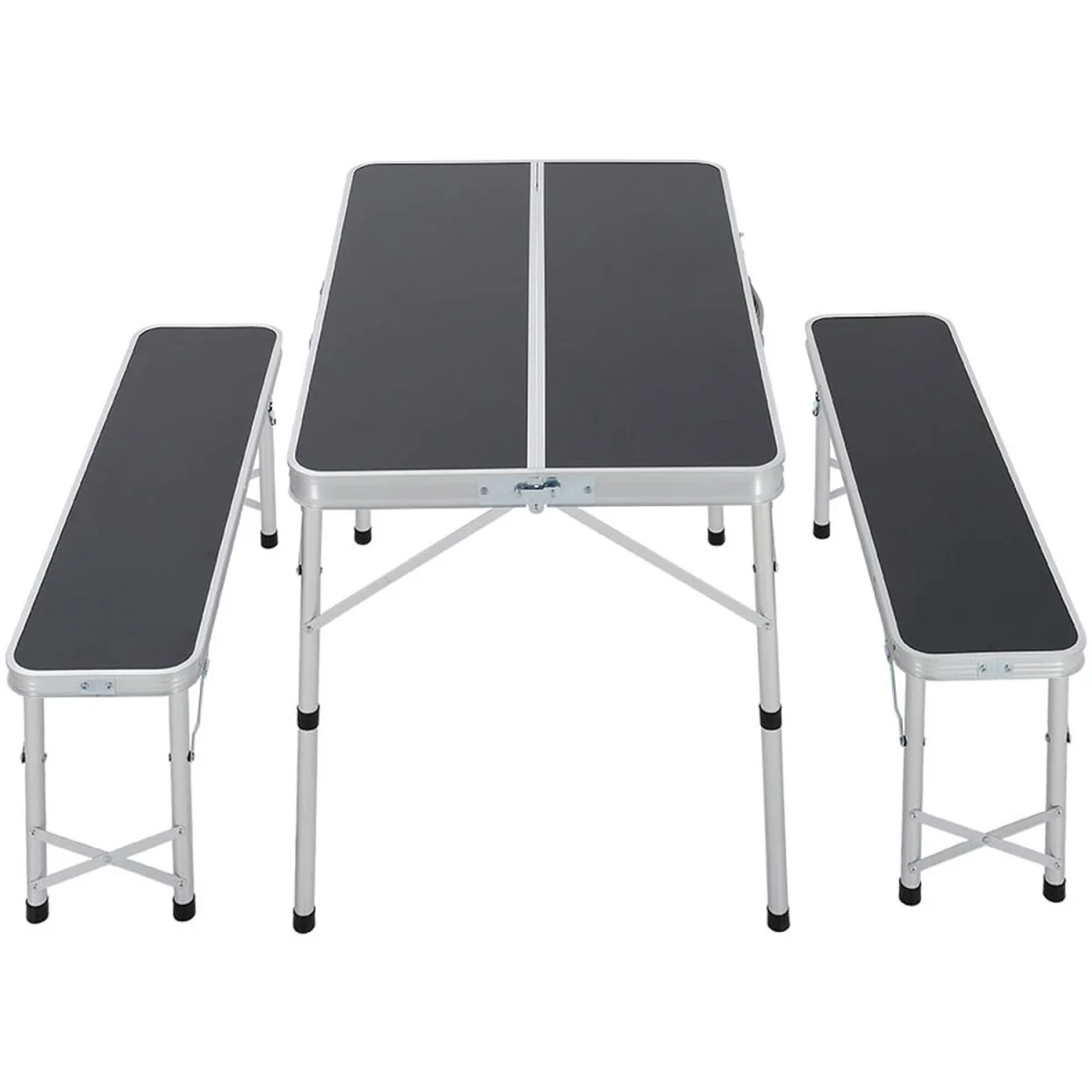Folding Bench and Table Set - Black – image 3