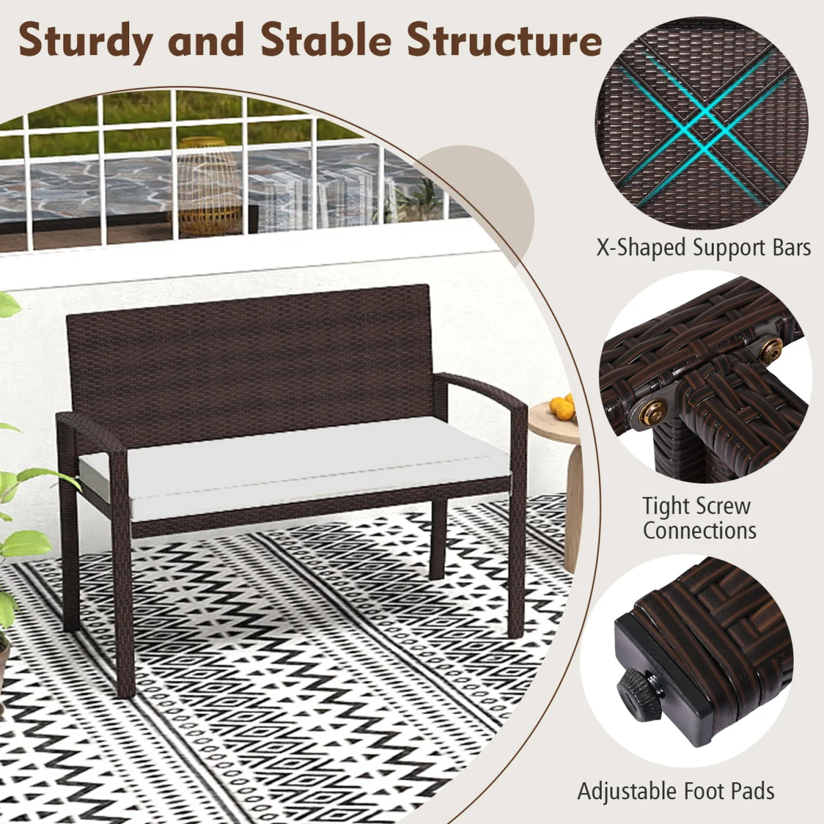 2-Seat Patio Bench – image 4