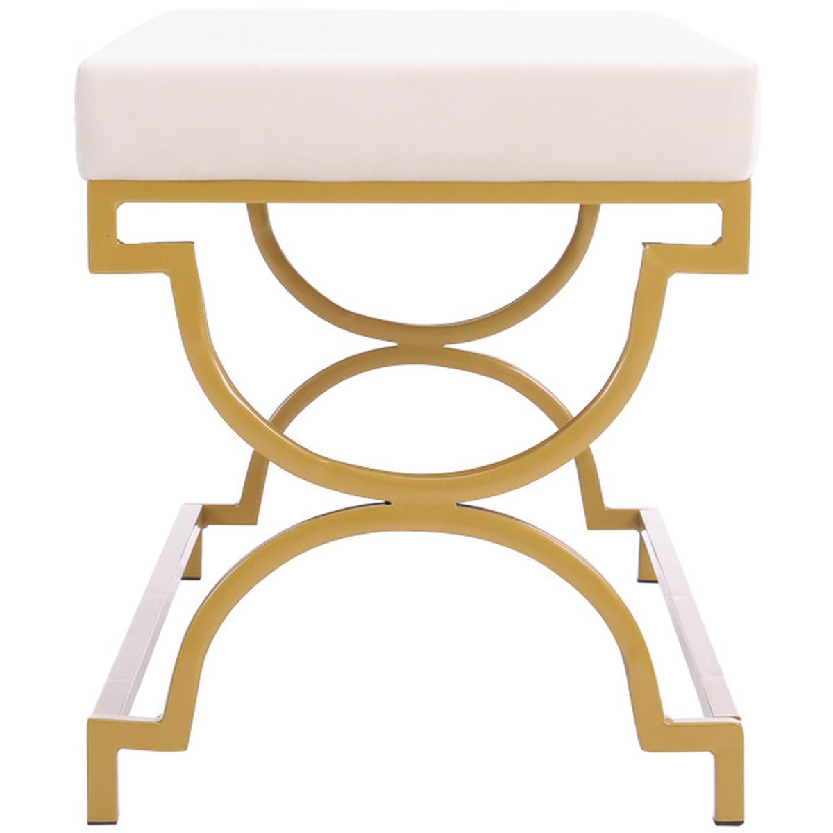 Velvet Modern Bench Seat - Light Grey – image 14