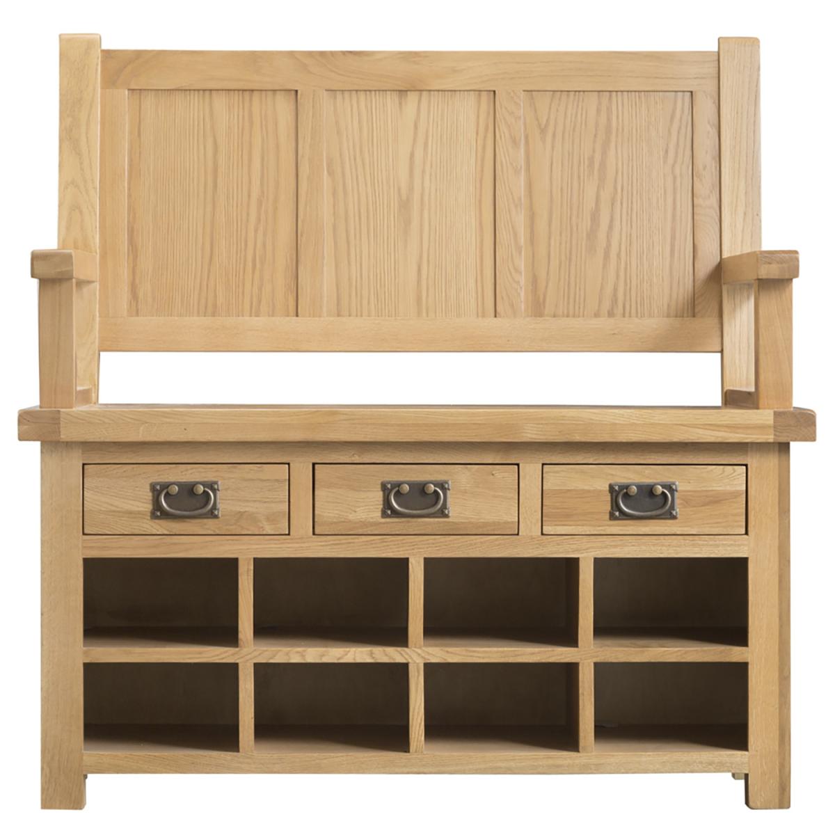 Bisbrooke Country Monks Bench - Medium Oak – image 3