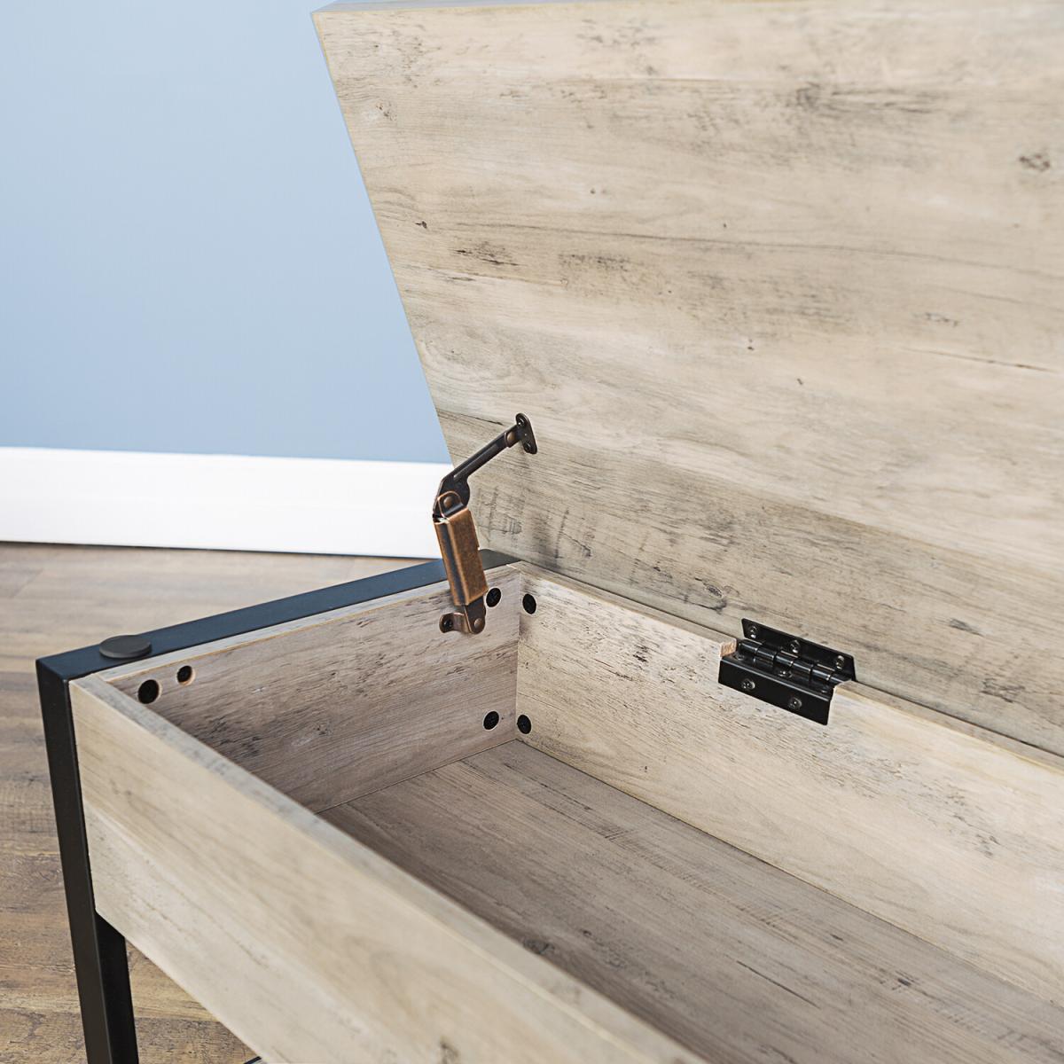 Brampton Farmhouse Storage Bench - Grey Wash – image 5