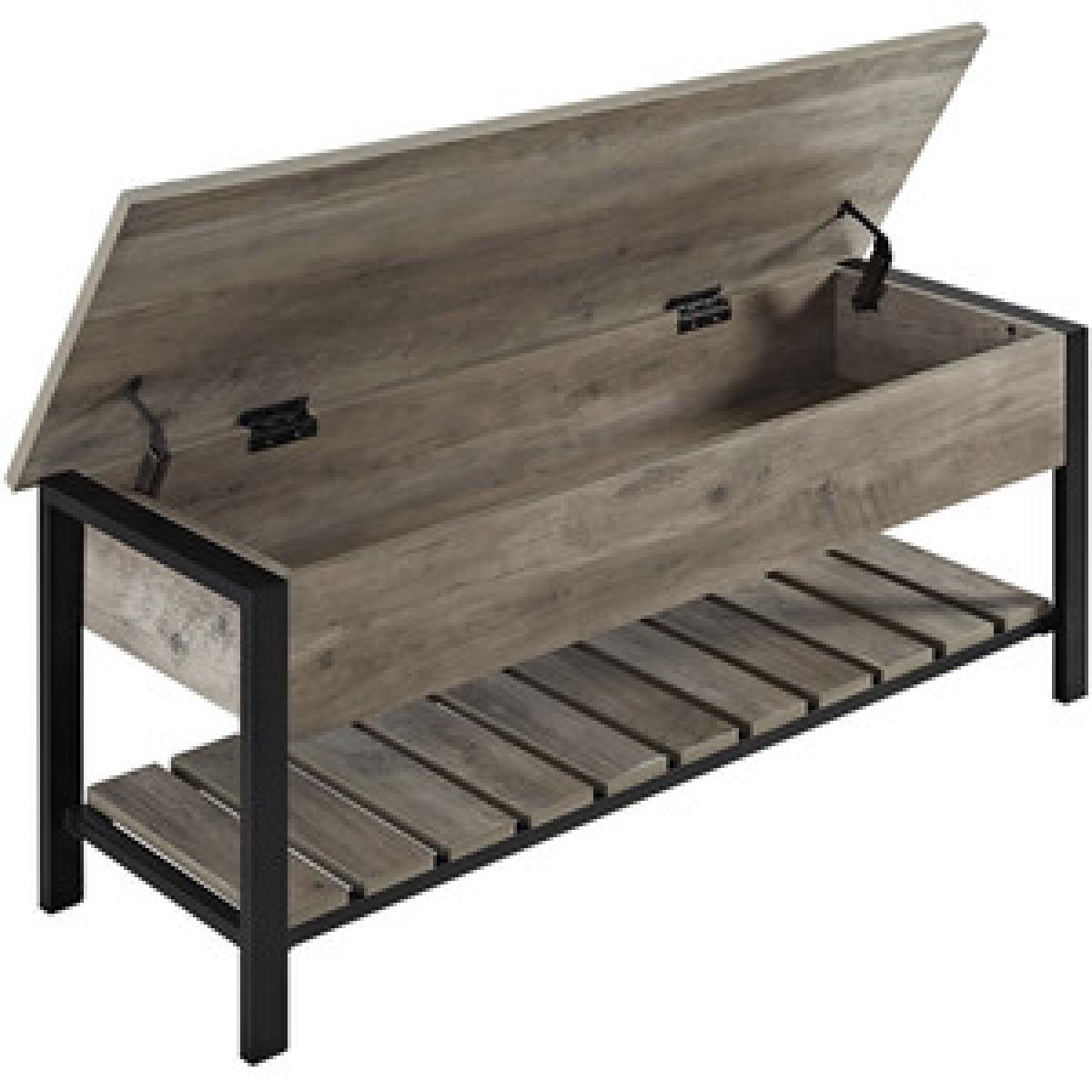 Brampton Farmhouse Storage Bench - Grey Wash – image 7