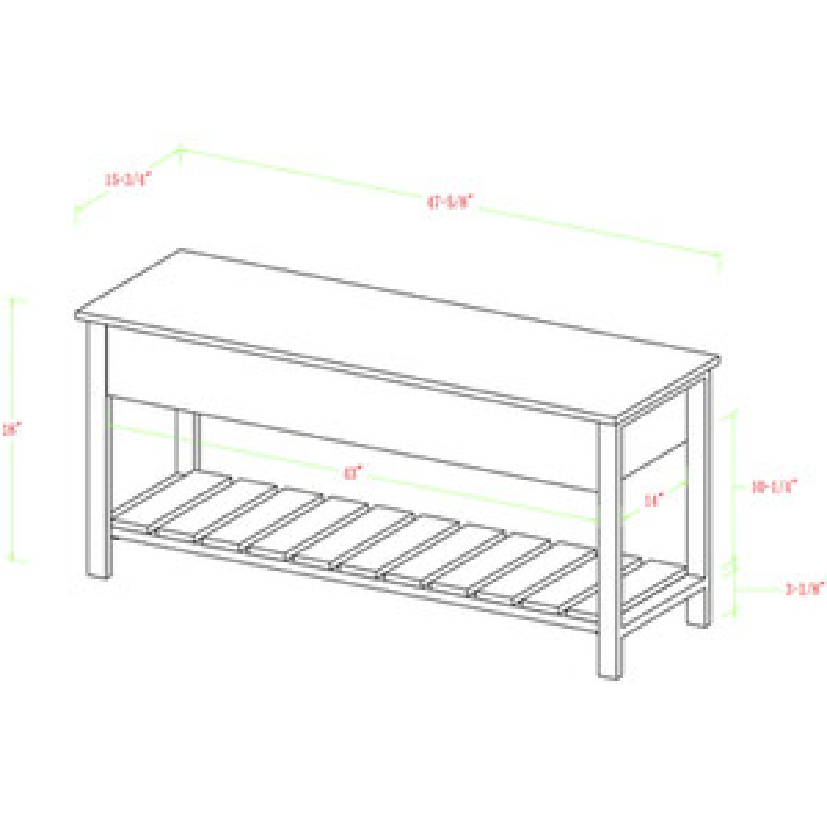Brampton Farmhouse Storage Bench - Grey Wash – image 8