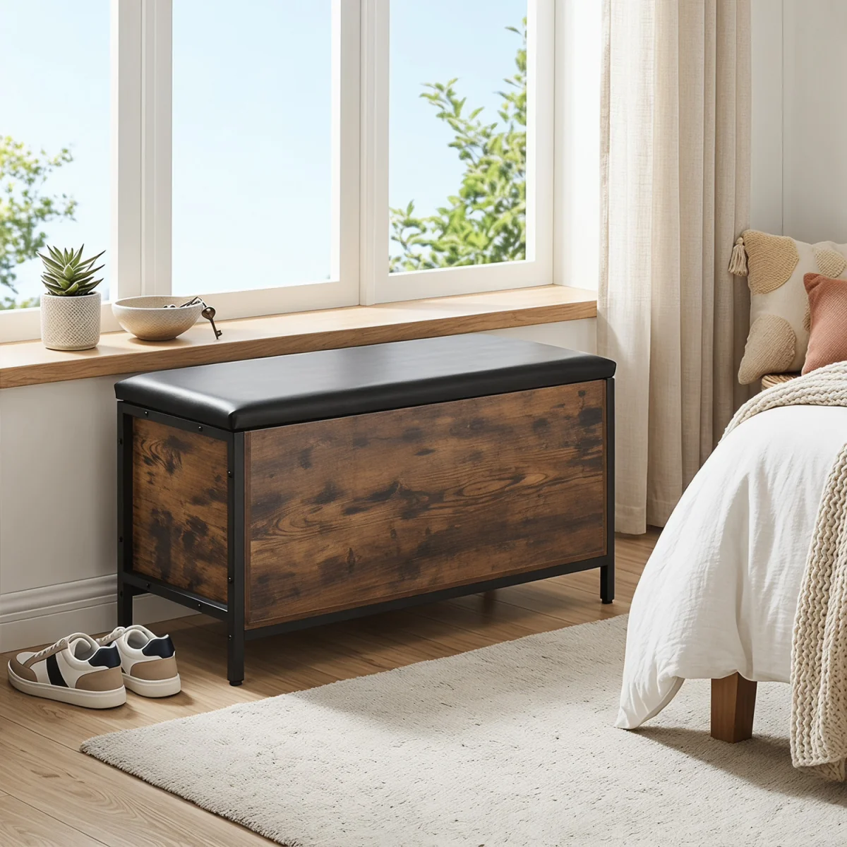 Industrial Shoe Bench - Brown – image 2