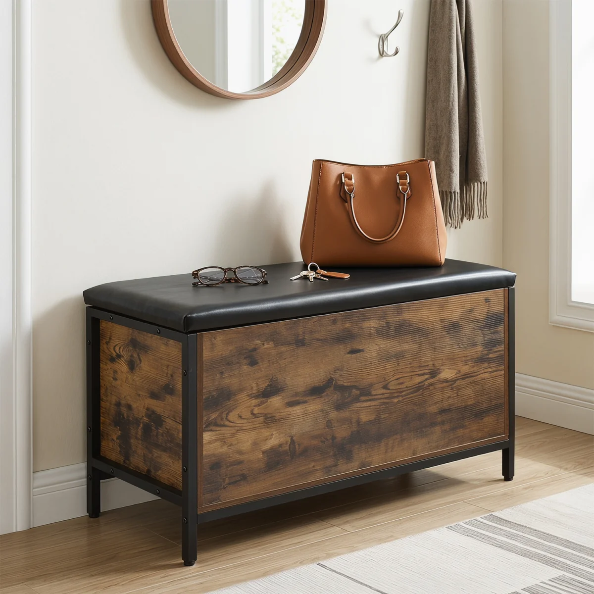 Industrial Shoe Bench - Brown – image 4