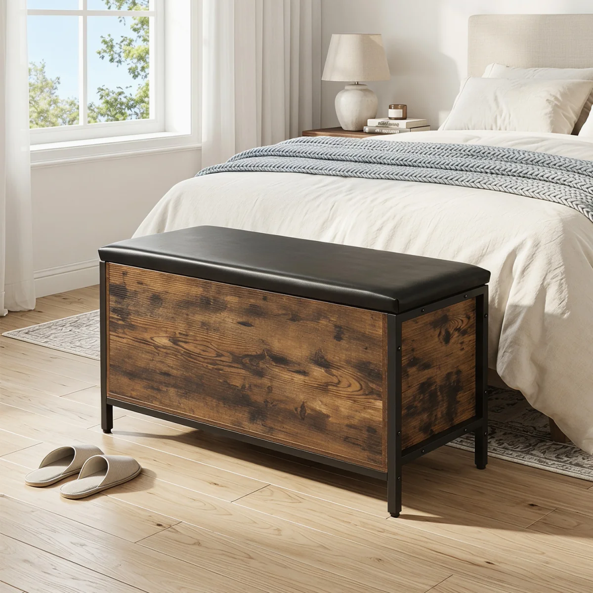 Industrial Shoe Bench - Brown – image 5