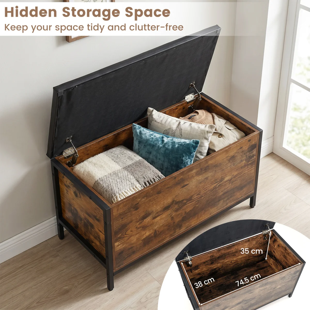 Industrial Shoe Bench - Brown – image 6