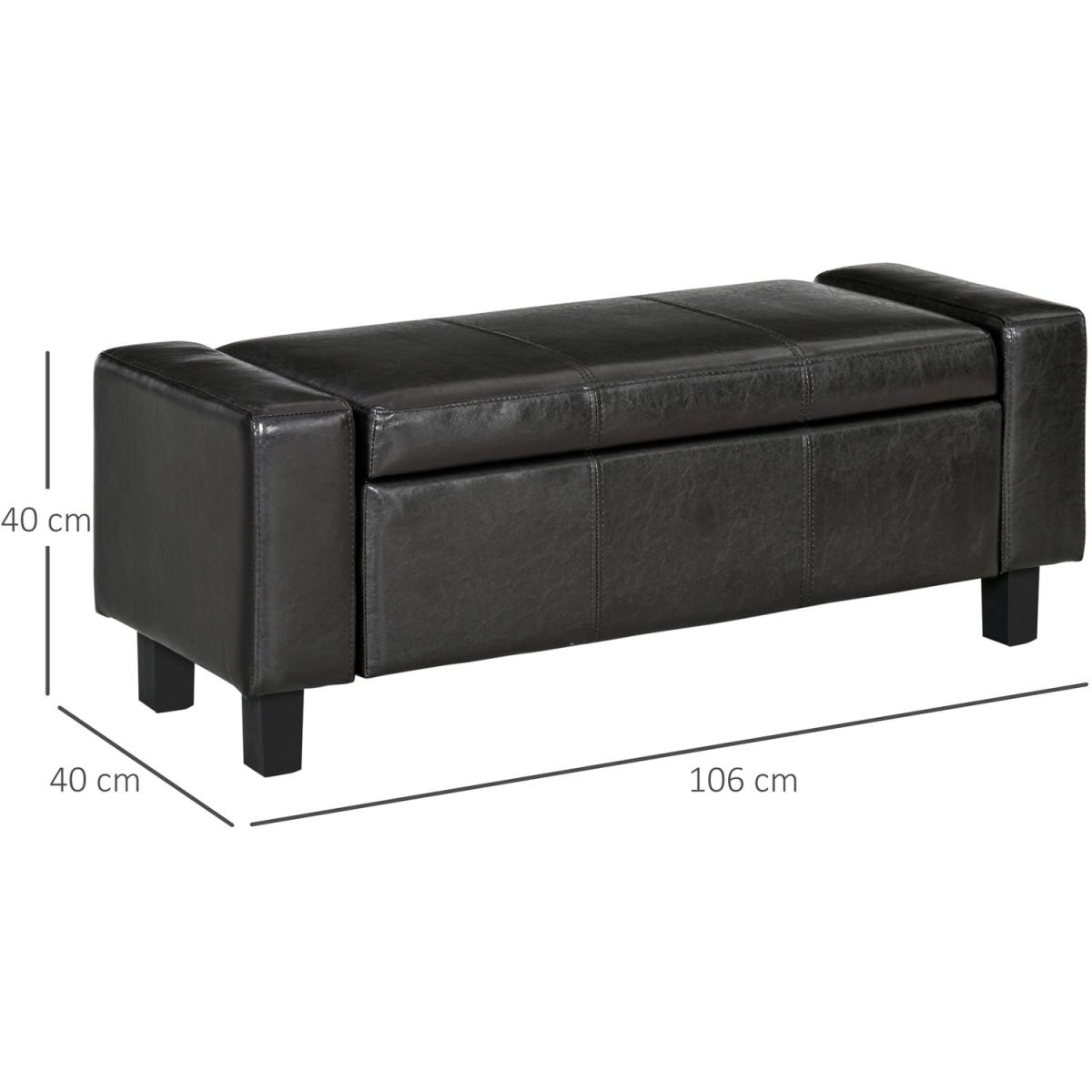 Modern Storage Bench Ottoman - Brown – image 13